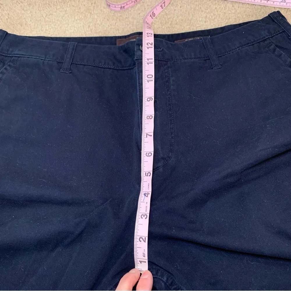Black Brown 1826 Navy Flat Front Chino Short- 38 - Picture 13 of 15